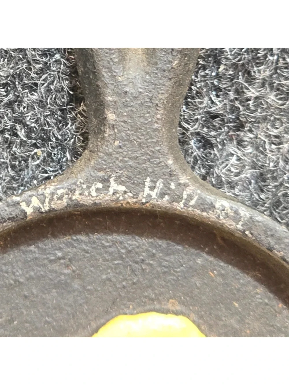 Vintage Mini Cast Iron Skillet Souvenir – Old Salt Fisherman Raised Portrait